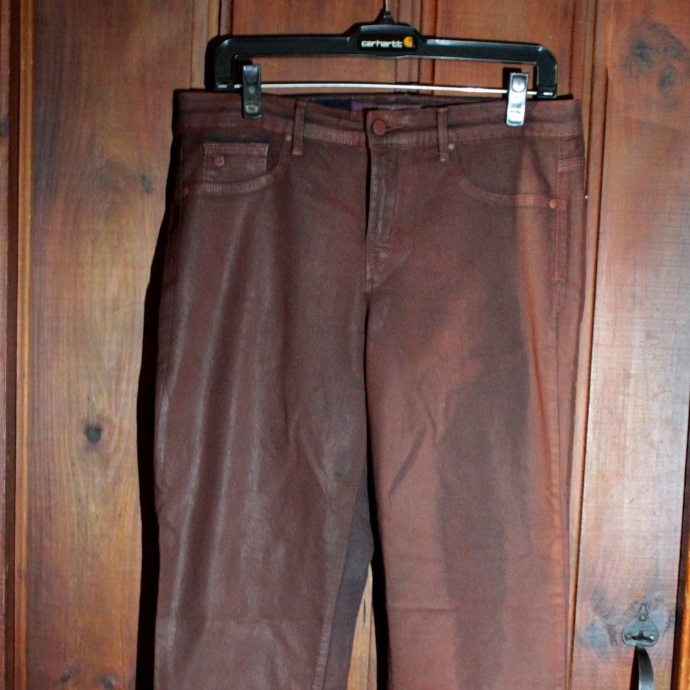 Funky coated stretchy jeans